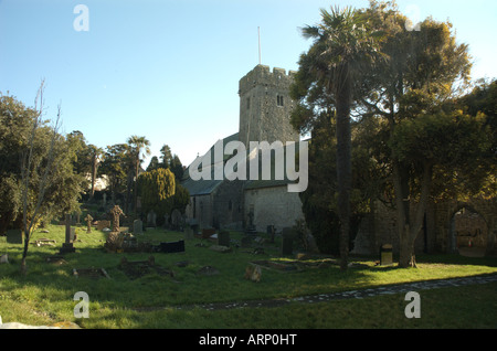 St Illtyd Kirche, Llantwit Major, Vale of Glamorgan Stockfoto