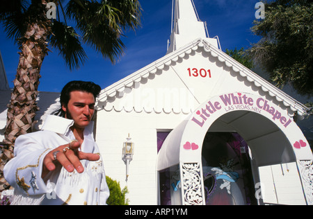 USA, Nevada, Las Vegas, Elvis-Imitator Stockfoto