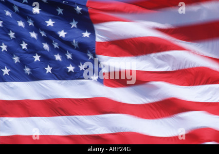 USA-Flagge horizontal Stockfoto