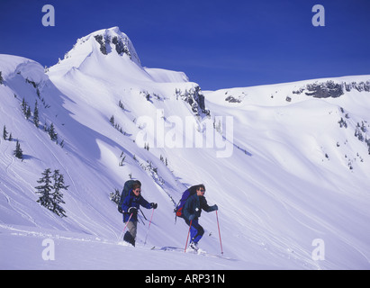 USA, Washington State, Mount Baker Recreation Area, Winter-Skitouren Stockfoto