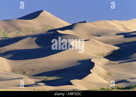 Am Straßenrand Blick über die Dünen an der Great Sand Dunes National Park Colorado Stockfoto