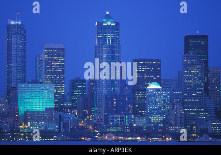 USA, Washington State, Seattle Skyline von West Seattle Stockfoto