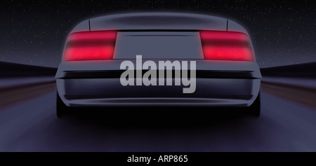 Raser in der Nacht Stockfoto