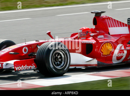 Michael Schumacher, sieben Mal Formel1 Weltmeister, in der 2006 Ferrari racing Stockfoto