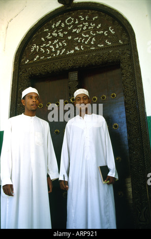 Koranische Lehrer Lamu Kenia in Ostafrika Stockfoto