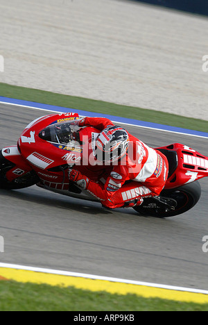 Carlos Checa, Spanisch Moto GP-Fahrer beim Grand Prix von Valencia Stockfoto