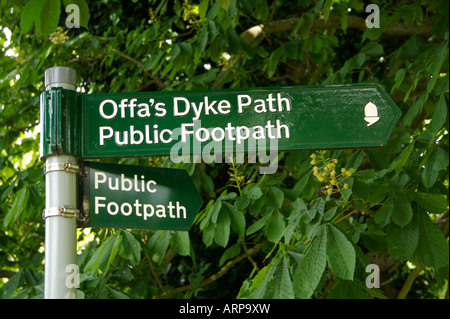 Offa s Dyke National Trail von Brockwier anmelden Stockfoto