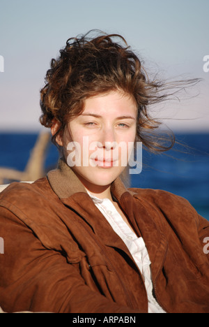 Porträt der jungen Frau, Nuweiba, Sinai-Halbinsel, Ägypten Stockfoto