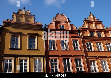 Alte Häuser in der Altstadt Warschau Polen Stockfoto