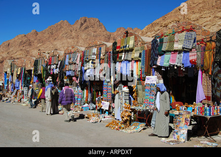 Souvenir-Shops, Handwerksarbeiten Kloster, Sinai-Halbinsel, Ägypten Stockfoto