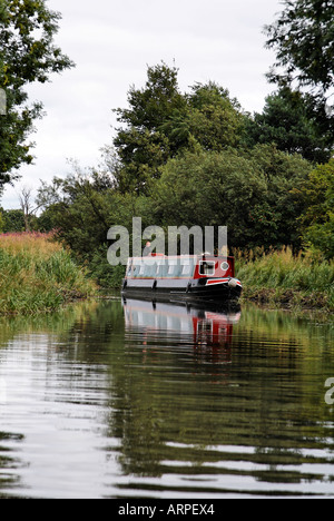 Ein Hausboot auf dem Union-Kanal, Linlithgow, Schottland Stockfoto