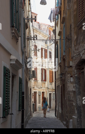 Slowenien Piran typisch venezianischen Gasse Stockfoto