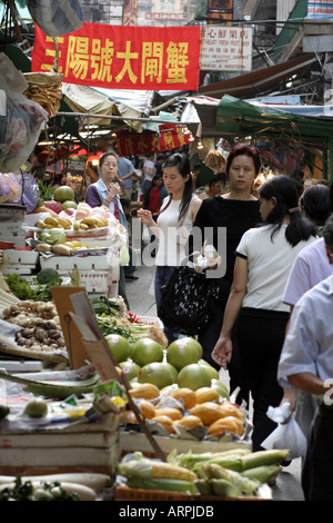 Straßenmarkt in Hong Kong Stockfoto