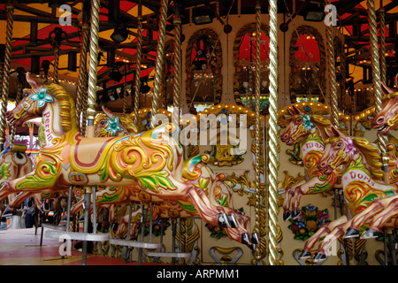 Kreisverkehr am Jahrmarkt, Rudgwick Dampf & Country Show, 2006 Stockfoto