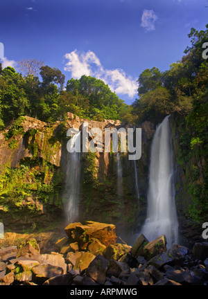 Die oberen Wasserfälle bei Nauyaca Wasserfälle Costa Rica Stockfoto