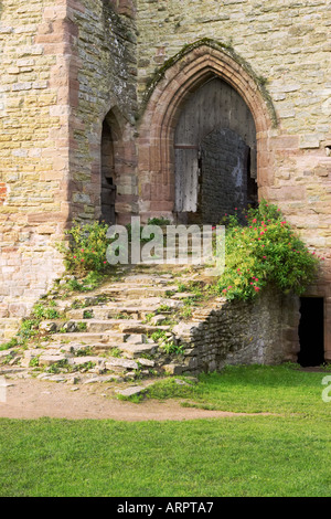Treppe zur Haupthalle des Rates Zimmer Ludlow Castle Shropshire, England Stockfoto