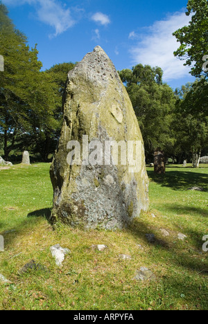dh Balnuaran von Schloten SCHLOTEN INVERNESSSHIRE Bronze Alter Bestattung stehenden Stein Kammern Stein Hügel Cairn Friedhof Stockfoto