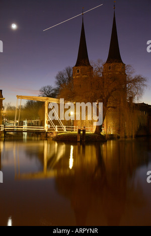 Delft, The Oostpoort Eastgate in Delft, Zuid-Holland, Niederlande Stockfoto