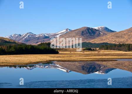 Schottischen Berge und Loch Tulla bei der schwarze Berg in Schottland Stockfoto