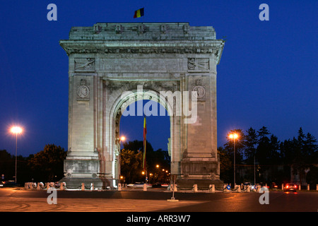 Arc de Triumf Bukarest Rumänien Triumph Bukarest Innenstadt Rumänien Bucurest Bucuresti Hauptstadt Ost Europa Reiseverkehr Stockfoto
