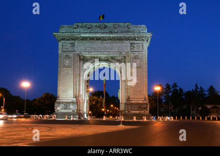 Arc de Triumf Bukarest Rumänien Triumph Bukarest Innenstadt Rumänien Bucurest Bucuresti Hauptstadt Ost Europa Reiseverkehr Stockfoto