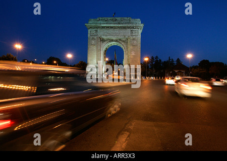 Arc de Triumf Bukarest Rumänien Triumph Bukarest Innenstadt Rumänien Bucurest Bucuresti Hauptstadt Ost Europa Reiseverkehr Stockfoto