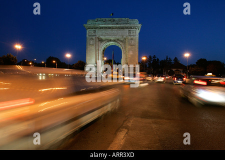 Arc de Triumf Bukarest Rumänien Triumph Bukarest Innenstadt Rumänien Bucurest Bucuresti Hauptstadt Ost Europa Reiseverkehr Stockfoto