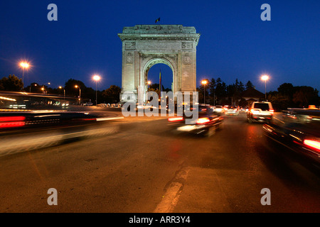 Arc de Triumf Bukarest Rumänien Triumph Bukarest Innenstadt Rumänien Bucurest Bucuresti Hauptstadt Ost Europa Reiseverkehr Stockfoto