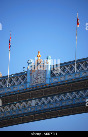 Tower Bridge Detail vom Südufer, Southwark, London, England, Vereinigtes Königreich Stockfoto