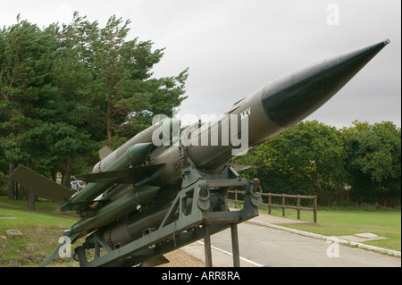 eine Bloodhound Mark 2 Oberfläche, um Luft-Rakete an der Muckleburgh Collection, Weybourne, Norfolk, UK Stockfoto