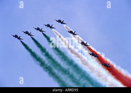 Italienische Luftwaffe Kunstflugstaffel Frecce Tricolori Aermacchi MB-339 Stockfoto