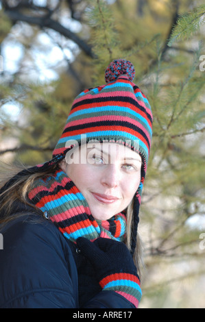 Frau Porträt winter Stockfoto