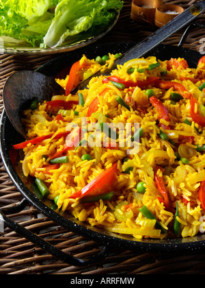 Spanische Gemüse Paella vegetarisch redaktionelle Stockfoto