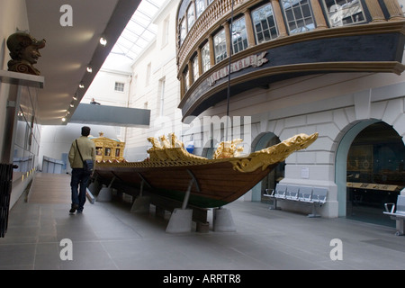 Alte königliche Lastkahn im Marinemuseum Greenwich London GB UK Stockfoto