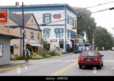 Zentrum der Stadt Southwest Harbor, Maine Stockfoto