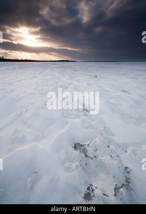 Gefrorene Lake Simcoe, Jacksons Point, Ontario, Kanada Stockfoto