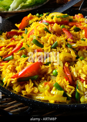 Spanische Gemüse Paella vegetarisch redaktionelle Stockfoto