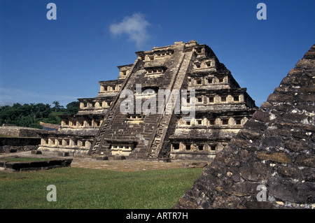 Die Pyramide der Nischen auf die Totonaken Ruinen von El Tajin, Veracruz, Mexiko Stockfoto