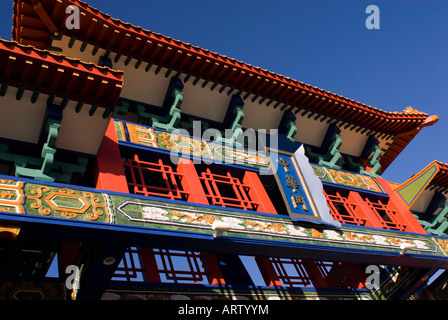 Chinesische Tor am Eingang zum Seattle Chinatown Seattle Washington State USA Stockfoto