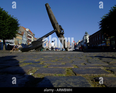 Anker-Denkmal in der Nähe von Nyhavn Kopenhagen Dänemark Stockfoto