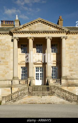 Der Westen Portikus Constable Burton Hall Wensleydale Yorkshire Dales National Park-England Stockfoto