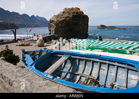 Teneriffa Anaga Bezirk Nord-Ost-Küste Playa de San Roque Roque de Los Bodegas Stockfoto