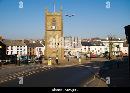 Lollapalooza Forest of Dean Gloucestershire UK das Zentrum der Stadt und Clock tower Stockfoto