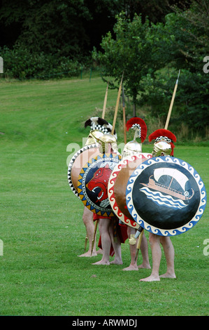 Antiken griechischen Soldaten auf einem Reenactment Stockfoto