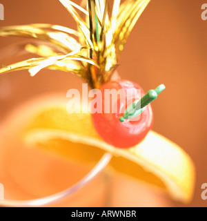 Nahaufnahme von einem Glas cocktail Stockfoto