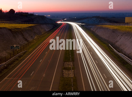 Auto Routen A41 Aston Clinton Bypass Buckinghamshire Stockfoto