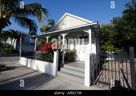 Cottage-Stil in Key West Florida Stockfoto