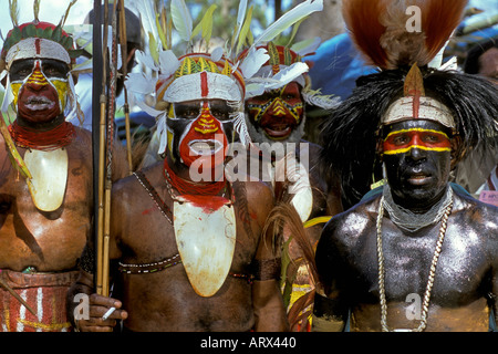 Papua-Neu-Guinea, Western Highlands Province, Mt. Hagen kulturelle zeigen Stockfoto