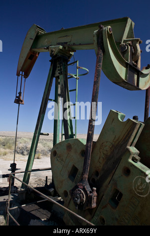 Öl-Jack hautnah in der Wüste Stockfoto