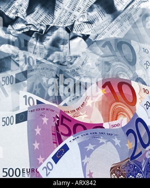 FINANZKONZEPT: Euro-Währung Stockfoto